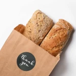 Bolsa de papel kraft para barras de pan y bollería