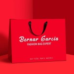 Bolsa roja personalizada Bernar García