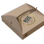 Caja de cartón cuadrada plana con asa