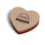 Caja con tapa y forma de corazón