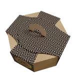 Cajas de cartón octogonales con decoración para tartas