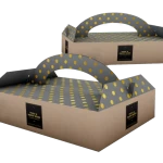 Cajas de cartón con asa para donuts y repostería