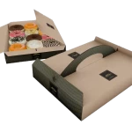 Cajas de cartón con asa para donuts y repostería