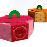 Cajas de cartón octogonales con decoración para tartas