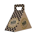 Caja triangular con asa para llevar