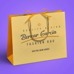 Bolsa de papel personalizada con asa de cordón