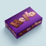 Caja de cartón con logo de dulces