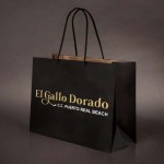Bolsa de papel personalizada con asa de cordón