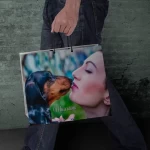 Bolsa de papel personalizada con asa de cordón