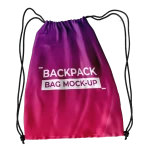 Bolsa mochila de TNT con tirantes de cordón