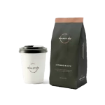 Envase y vaso de café de cartón