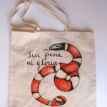 Bolsa de algodón estampada