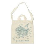 Bolsa reutilizable de algodón orgánico con tres asas