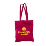 Bolsa de algodón burdeos personalizada